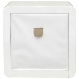 Phoenix Beistelltisch Leder 43 x 43 x 35 cm weiß