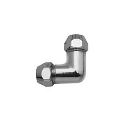 Universal Winkelverschraubung 451210 Messing verchromt, 3/8"x10mm, mit 2 Quetschen