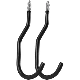 Maclean Brackets Deckenhaken für Fahrrad, Leiter, Reifen & Gartenschlauch, schwarz, 2 Stück