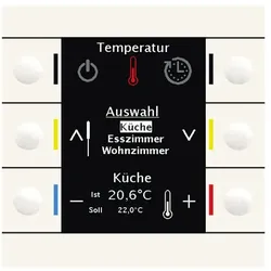 1St. MDT BE-BZS86.01 Bedienzentrale Smart 86 6 Tasten reinweiß glänzend