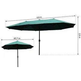 Outsunny Marktschirm 460 x 270 cm grün
