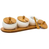 Relaxdays Vorratsdosen-Set JIAO weiß, 1 Set