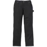 CARHARTT Original Fit Crawford, Damen Rugged Flex® Loose Canvas-Arbeitshose, Schwarz, W16