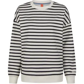 salzhaut Longpullover TAIER Blau / Weiß 3XL