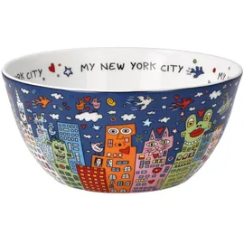 GOEBEL My New York City Night Schale James Rizzi aus Porzellan in Bunten Farben, Maße: 15cm x 15cm x 7cm, 26-103-14-1