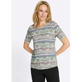 Classic Basics Sieh an! Kurzarm-Shirt in reseda-ecru-bedruckt | Gr.: 46