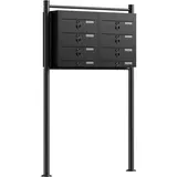 Wiltec 8er Briefkastenanlage Schwarz