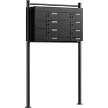 Wiltec 8er Briefkastenanlage Schwarz