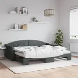 vidaXL Tagesbett 90 x 200 cm Dunkelgrau