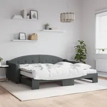 vidaXL Tagesbett 90 x 200 cm Dunkelgrau
