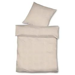 fleuresse Bettwäsche Provence 135 x 200 cm Mischgewebe Beige Natur