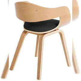 CLP 2er Set Stühle Kingston Stoff natura/dunkelgrau