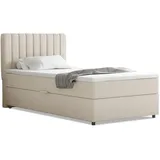panda möbel Boxbett, Beige, Holz, Mode, H3, 100x200 mit Topper -