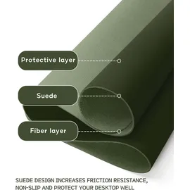 YSAGi Großes Schreibtischunterlage Leder Wildleder