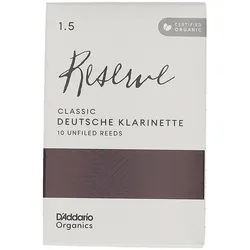 D’Addario Woodwinds Organic Reserve Classic German - Deutsche Klarinette 1,5 - 1... - Blätter