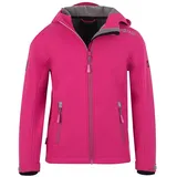 TROLLKIDS Trollfjord Softshelljacke Magenta/Grau 164