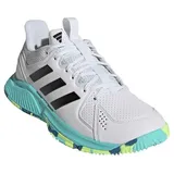 adidas Damen/Herren Handballschuhe, - Court Flight weiß/gelb/blau