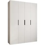 abiks möbel Drehtürenschrank COMO 180 x 245,5 x 50 cm Schwarz/Weiß