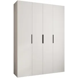 abiks möbel Drehtürenschrank COMO 180 x 245,5 x 50 cm Schwarz/Weiß
