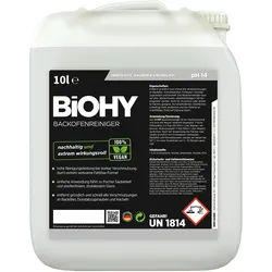 BiOHY Backofenreiniger Hochkonzentrat (10l Kanister) | Profi Grillreiniger, Fettlöser EXTRA STARK | Zur einfachen und schnellen Ofenreinigung