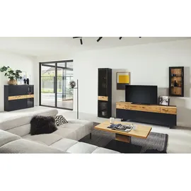 Höffner Wohnkombination , grau , Maße (cm): B: 240 H: 201 T: 50.0