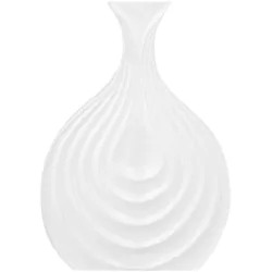 Dekovase THAPSUS Steinzeug 25 cm Weiß