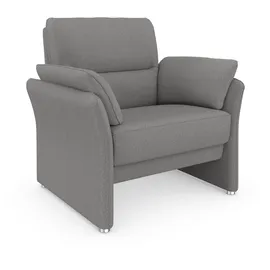 DOMO collection Sessel DOMO COLLECTION "Pina elegant und zeitloser Clubsessel, bequemer Cocktailsessel", grau (dunkelgrau), B:99cm H:95cm T:88cm, Sessel, Sessel, Hoher Sitzkomfort, Microfaser hochflorig, dunkelgrau