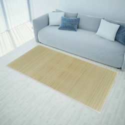 vidaXL Teppich Bambus Natur Rechteckig 120x180 cm