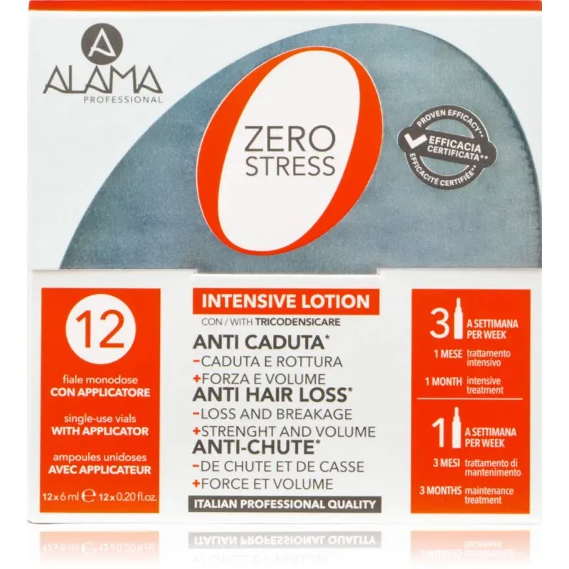 Alama Professional Zero Stress Intensive Hair Loss Lotion Ampullen gegen Haarausfall 12x6 ml