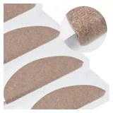 vidaXL Stufenmatten Selbstklebend 15 Stk. 65x22,5x3,5 cm Beige