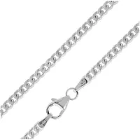 trendor Panzerkette Herren 925 Silber Panzerkette 2,7 mm breit silberfarben 45 cm