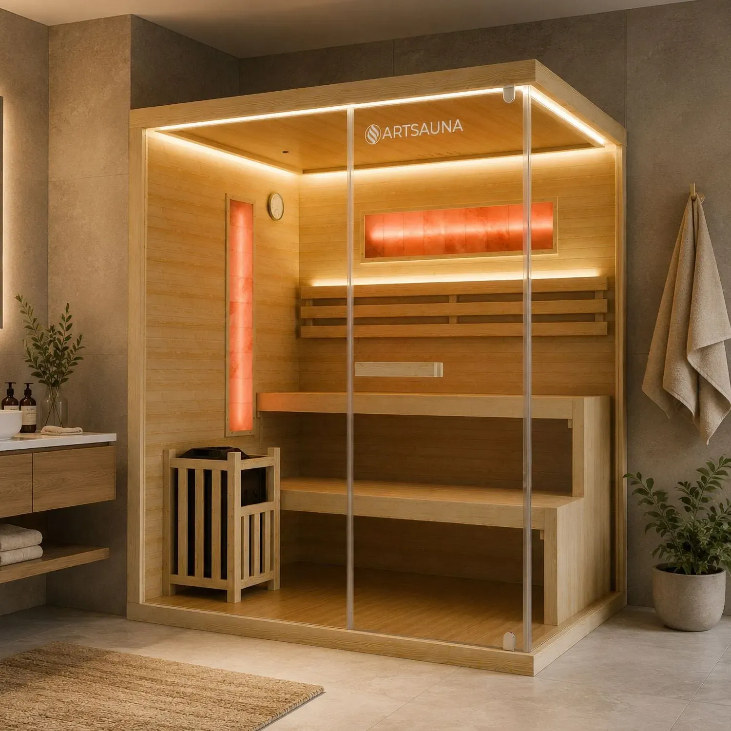 Indoor Sauna Vantaa 175 - Salzstein