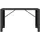 vidaXL Bartisch mit Glasplatte Schwarz 185x80x110 cm Poly Rattan