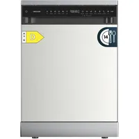 Cecotec Freistehender Geschirrspüler 60 cm Bolero Aguazero 6205 Edelstahl. 13 Maßgedecke, 12 Programme, Energieeffizienzklasse D, Inverter Plus Duo Motor, Super Trocken, Halbe Beladung, Leises Waschen