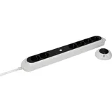 Unitec Steckdosenleiste 6-fach 1,5 m Schwarz/Weiß