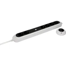 Unitec Steckdosenleiste 6-fach 1,5 m Schwarz/Weiß