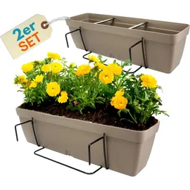 GarPet Blumenkasten 60 x 16 x 16 cm Schwarz