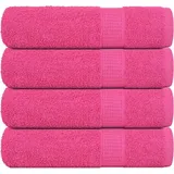 vidaXL Duschtuch 70 x 140 cm rosa 4 St.