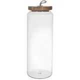 Home Deco Factory Glass jar mit Acacia Deckel 27,5 cm 3 St.