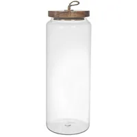 Home Deco Factory Glass jar mit Acacia Deckel 27,5 cm 3 St.
