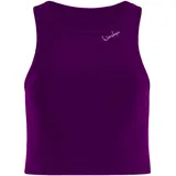 Winshape Damen Functional Light and Soft Cropped Tanktop Aet135ls T-Shirt, Dark-Plum, XS