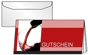 10 SIGEL Gutscheine Vino Rosso DIN lang