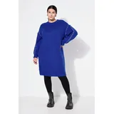 Studio Untold Damen große Größen Übergrößen Plus Size Strickkleid, Oversized, Schmucknähte Kobaltblau 46+ 837003760-46+ - 46-48