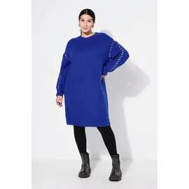 Studio Untold Damen große Größen Übergrößen Plus Size Strickkleid, Oversized, Schmucknähte Kobaltblau 46+ 837003760-46+ - 46-48