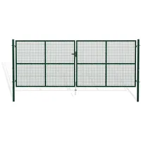 casanoov Gartentor 406 x 156 cm Grün/Metall