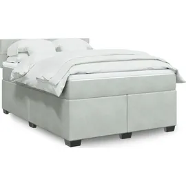 vidaXL Boxspringbett 140 x 200 cm Hellgrau