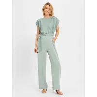 Swing Jumpsuit mit Rundhalsausschnitt, Hellgruen, 46