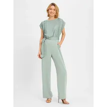 Swing Jumpsuit mit Rundhalsausschnitt, Hellgruen, 46