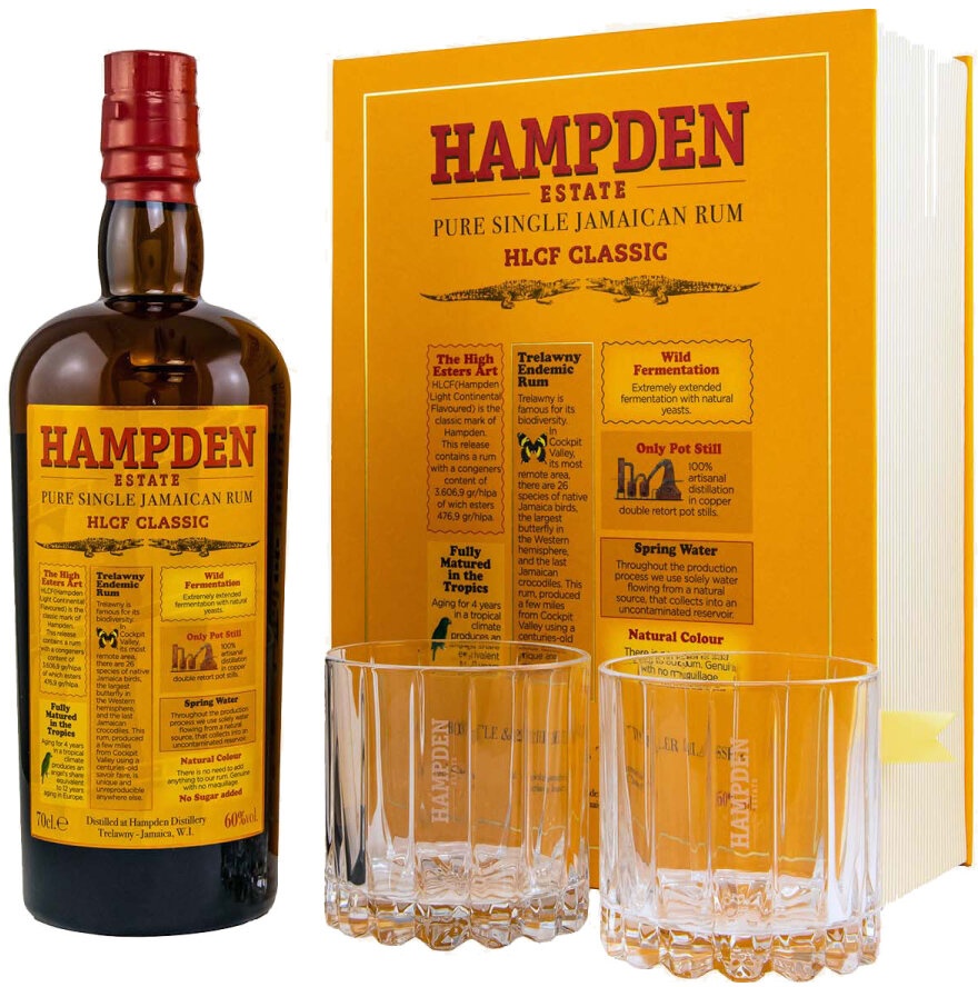 Hampden HLCF Classic - Pure Single Jamaican Rum - Geschenkset mit 2...