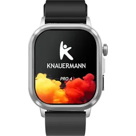 knauermann PRO 4 Rund 47 mm Schwarz Silikonband Schwarz